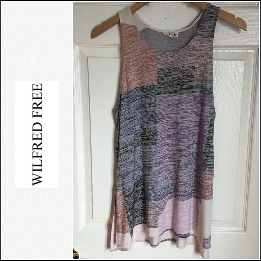 Wilfred Free Heathered colourblock tank top